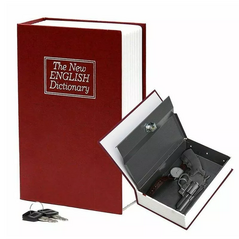 Βιβλίο Χρηματοκιβώτιο Ασφαλείας με Κλειδί Χρώμα Μπορντώ  -265 x 200 x 65mm