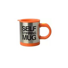 Κούπα που Ανακατεύει τον Καφέ - Self Stirring Mug Χρώματος Πορτοκαλί