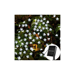 Ηλιακά Διακοσμητικά Λουλούδια 5 Mέτρων 20 LED Ψυχρό Λευκό