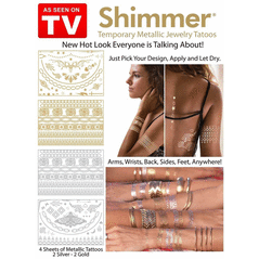 Μεταλλικά Τατουάζ- Shimmer Metallic Jewelry Tattoos Gold & Silver Designs