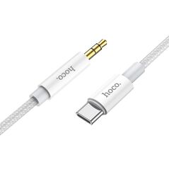 HOCO - UPA19 cable AUX Audio Jack 3,5mm to Type C 1m Silver HOC-UPA19c-S 69152 έως 12 άτοκες Δόσεις