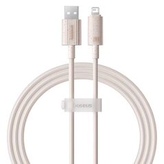 Baseus Cablu USB la Lightning, 480Mbps, 2.4A, 1m - Baseus Habitat Series (P10360200421-00) - Wheat Pink 6932172642907 έως 12 άτοκες Δόσεις
