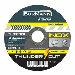 Bormann pro Bht2001 Δισκος Κοπης ''thunder-Cut"  Ινοχ Extra Long Ceramic Φ125x1mm 10τεμ 054504 έως 12 Άτοκες Δόσεις