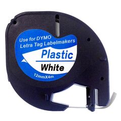 Πλαστική Ταινία Ετικετογράφου DYMO 91201 12 mm x 4 m (Λευκή) (DYMO91201) έως 12 άτοκες Δόσεις