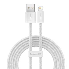 Baseus Dynamic Braided USB to Lightning Cable Λευκό 1m (CALD000402) (BASCALD000402) έως 12 άτοκες Δόσεις