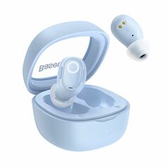 Baseus Bowie WM02 In-ear Bluetooth Handsfree Ακουστικά με Θήκη Φόρτισης Μπλε (NGTW180003) (BASNGTW180003) έως 12 άτοκες Δόσεις