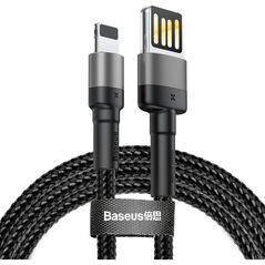Baseus Cafule Braided USB to Lightning Cable Γκρι 1m  (CALKLF-GG1) (BASCALKLF-GG1) έως 12 άτοκες Δόσεις