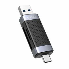 Orico Orico CD2D-AC2-BK-EP TF/SD memory card reader, USB + USB-C (black) 041524 6936761824118 CD2D-AC2-BK-EP έως και 12 άτοκες δόσεις