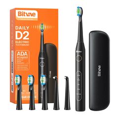 Bitvae Sonic toothbrush with tips set and travel case D2 (black) 050694 6973734202276 D2 Black έως και 12 άτοκες δόσεις
