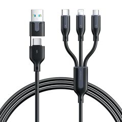 Joyroom USB cable Joyroom  S-2T3018A15 5in1 USB-C / Lightning / 3.5A /1.2m  (black) 053663 6956116753368 S-2T3018A15 1.2m Bl έως και 12 άτοκες δόσεις