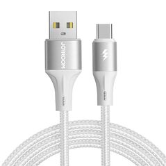 Joyroom Cable Light-Speed USB to USB-C SA25-AC3 / 3A / 1.2m (white) 053835 6941237106131 SA25-AC3 1.2m White έως και 12 άτοκες δόσεις