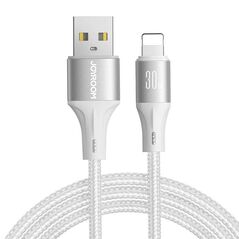 Joyroom Cable Joyroom Light-Speed USB to Lightning  SA25-AL3 , 3A , 1.2m (white) 053774 6941237106346 SA25-AL3 1.2m White έως και 12 άτοκες δόσεις