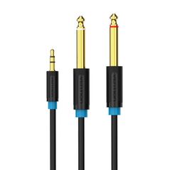 Vention Vention BACBJ Male TRS 3.5mm to 2x Male 6.35mm Audio Cable 5m Black 056186 6922794728615 BACBJ έως και 12 άτοκες δόσεις
