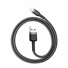 Baseus Cafule USB Lightning Cable 2.4A 0.5m Gray+Black (CALKLF-AG1) (BASCALKLF-AG1) έως 12 άτοκες Δόσεις