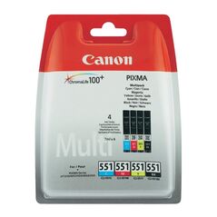 Canon Μελάνι Inkjet CLI-551MPK Multipack (6509B009) (CANCLI-551MPK) έως 12 άτοκες Δόσεις