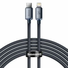 Baseus Crystal Shine cable USB-C to Lightning, 20W, PD, 2m Black (CAJY000301) (BASCAJY000301) έως 12 άτοκες Δόσεις