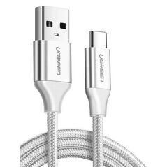 Nickel-plated USB-C cable QC3.0 UGREEN 0.25m (white) 17761