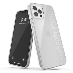 SUPERDRY SNAP CASE CLEAR IPHONE12/12 PRO TRANSPARENT / SILVER 8718846085977