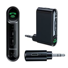 Bluetooth Audio Receiver AUX mini jack Baseus Qiyin WXQY-01 για Αυτοκίνητο & Άλλες Συσκευές Μαύρο 6953156296152 6953156296152 έως και 12 άτοκες δόσεις