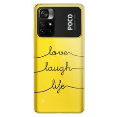 Θήκη TPU inos Xiaomi Poco M4 Pro 5G / Redmi Note 11S 5G Art Theme Love-Laugh-Life 5205598162689 5205598162689 έως και 12 άτοκες δόσεις