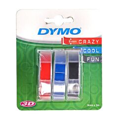 Ταινία Ετικετογράφου DYMO S0847750 Embossing Pack (3 Tapes) - 9mm (Blue/Black/Red) (S0847750) (DYMOS0847750) έως 12 άτοκες Δόσεις
