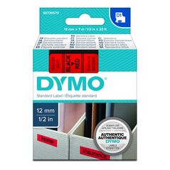 Ταινία Ετικετογράφου DYMO Standard 45017 12 mm x 7 m (Μαύρα Γράμματα σε Κόκκινο Φόντο) (S0720570) (DYMO45017) έως 12 άτοκες Δόσεις