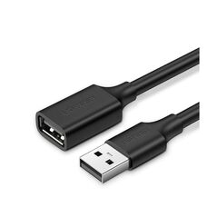 Ugreen USB 2.0 Cable USB-A male - USB-A female Μαύρο 1.5m (10315) (UGR10315) έως 12 άτοκες Δόσεις