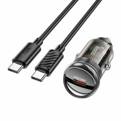 HOCO - Z53 car charger Type C + cable Type C to Type C PD 30W black HOC-Z53c-BK 76237 έως 12 άτοκες Δόσεις