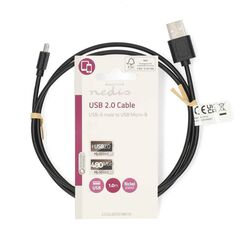 Nedis USB 2.0 Cable USB-C male - USB-A 7.5W Black 1m (CCGL60501BK10) (NEDCCGL60501BK10) έως 12 άτοκες Δόσεις