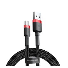 Baseus Cafule Braided USB 2.0 Cable USB-C male - USB-A male Μαύρο 0.5m (CATKLF-A91) (BASCATKLF-A91) έως 12 άτοκες Δόσεις