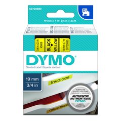 Ταινία Ετικετογράφου DYMO Standard 45808 19 mm x 7 m (Μαύρα Γράμματα σε Κίτρινο Φόντο) (S0720880) (DYMO45808) έως 12 άτοκες Δόσεις