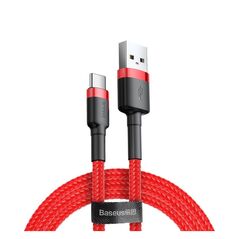 Baseus Cafule Braided USB 2.0 Cable USB-C male - USB-A male Κόκκινο 2m (CATKLF-C09RD) (BASCATKLFC09RD) έως 12 άτοκες Δόσεις