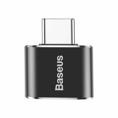 Baseus Baseus USB to USB Type-C Adapter 2.4A (Black) 018468  CATOTG-01 έως και 12 άτοκες δόσεις 6953156263512