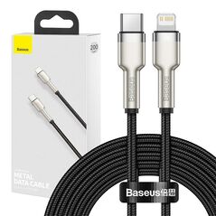 Baseus USB-C cable for Lightning Baseus Cafule, PD, 20W, 2m (black) 025082  CATLJK-B01 έως και 12 άτοκες δόσεις 6953156202108