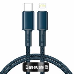 Baseus Baseus High Density Braided Cable Type-C to Lightning, PD,  20W, 1m (blue) 025075  CATLGD-03 έως και 12 άτοκες δόσεις 6953156231931