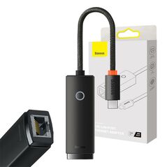 Baseus Baseus Lite Series USB-C to RJ45 network adapter, 100Mbps (black) 033800  WKQX000201 έως και 12 άτοκες δόσεις 6932172606084