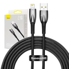 Baseus USB cable for Lightning Baseus Glimmer Series, 2.4A, 2m (Black) 039858  CADH000301 έως και 12 άτοκες δόσεις 6932172617936