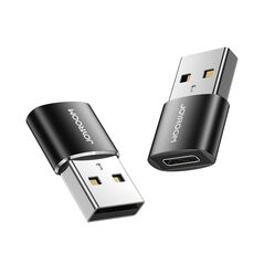 Joyroom Adapter USB male-female Type-C (2 pieces) Joyroom S-H152 (black) 044834  S-H152 έως και 12 άτοκες δόσεις 6941237149121