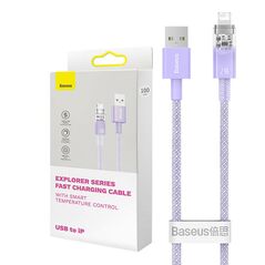 Baseus Fast Charging cable Baseus USB-A to Lightning  Explorer Series 2m, 2.4A (purple) 048739  CATS010105 έως και 12 άτοκες δόσεις 6932172629007