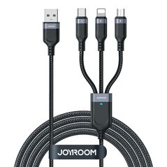 Joyroom Cable USB Multi-Use Joyroom S-1T3018A18 3w1 / 3,5A / 0,3m  (black) 053772  S-1T3018A18 0.3m Bl έως και 12 άτοκες δόσεις 6956116758592