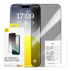 Baseus Privacy Protection Tempered Glass Baseus Diamond iPhone 15 Pro Max 054905  P60057405203-03 έως και 12 άτοκες δόσεις 6932172642624