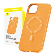 Baseus Magnetic Phone Case for iPhone 15 Baseus Fauxther Series (Orange) 054866  P60157305713-00 έως και 12 άτοκες δόσεις 6932172641306