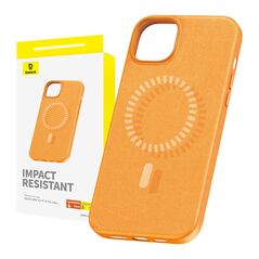 Baseus Magnetic Phone Case for iPhone 15 ProMax Baseus Fauxther Series (Orange) 054862  P60157305713-03 έως και 12 άτοκες δόσεις 6932172641283
