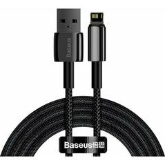 Baseus Tungsten Gold Cable USB To Ip 2.4a 1m Black (CALWJ-01) (BASCALWJ-01) έως 12 άτοκες Δόσεις