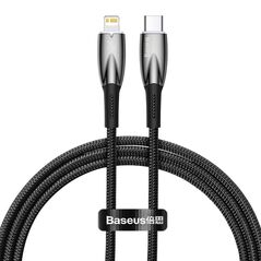 Baseus USB-C Cable For Lightning Glimmer Series, 20w, 1m Black (CADH000001) (BASCADH000001) έως 12 άτοκες Δόσεις