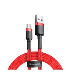 Baseus Cafule Braided USB 2.0 Cable USB-C male - USB-A male Κόκκινο 0.5m (CATKLF-A09) (BASCATKLF-A09) έως 12 άτοκες Δόσεις