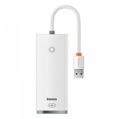 Baseus Lite Series Hub 4in1 USB To 4x USB 3.0, 25cm White (WKQX030002) (BASWKQX030002) έως 12 άτοκες Δόσεις