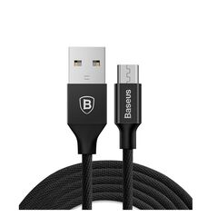 Baseus Yiven Braided USB 2.0 to micro USB Cable Μαύρο 1.5m (CAMYW-B01) (BASCAMYWB01) έως 12 άτοκες Δόσεις