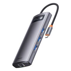 Baseus Hub 7in1 Metal Gleam Series, USB-C to 3x USB 3.0 + 2x HDMI + USB-C PD + Ethernet RJ45 (WKWG040113) (BASWKWG040113) έως 12 άτοκες Δόσεις