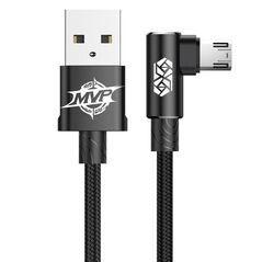 Baseus Mvp Elbow Cable USB To Micro USB 2a 1m - Black (CAMMVP-B01) (BASCAMMVP-B01) έως 12 άτοκες Δόσεις